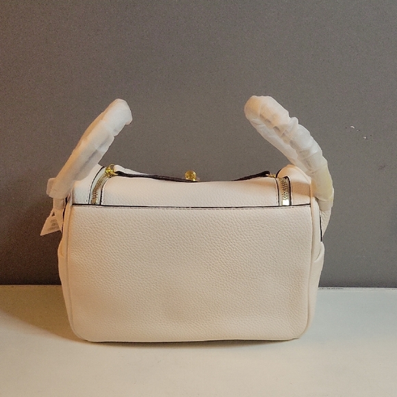White Leather Doctor Bag w/ Gold Hardware NWT - Picture 2 of 11